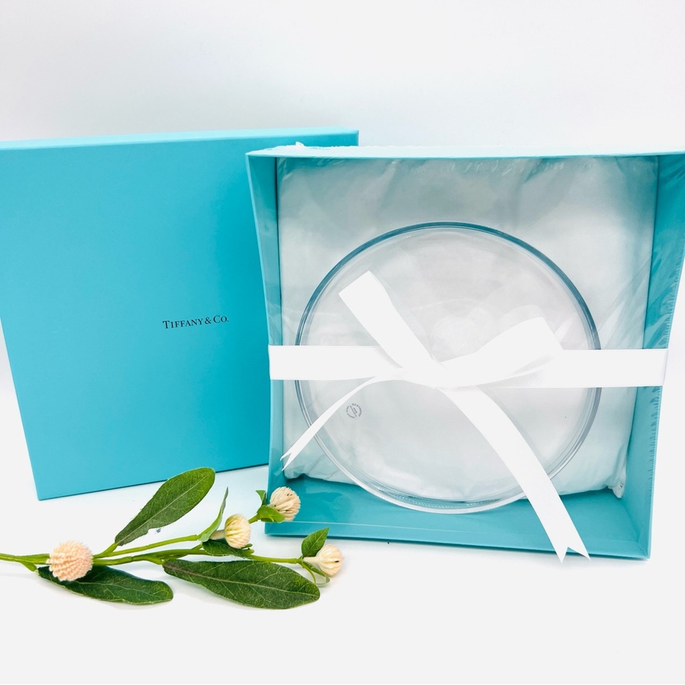 Tiffany & Co 8 Inch Crystal Platter Boxed NWT